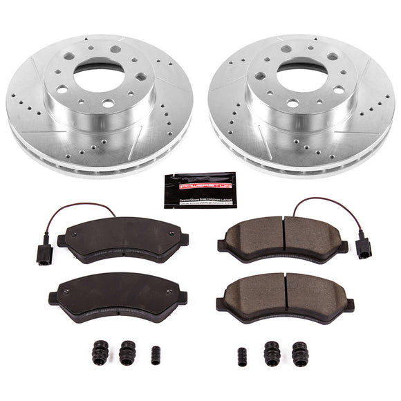 PowerStop Z23 Daily Driver Carbon-Fiber Ceramic Brake Pad and Drilled & Slotted