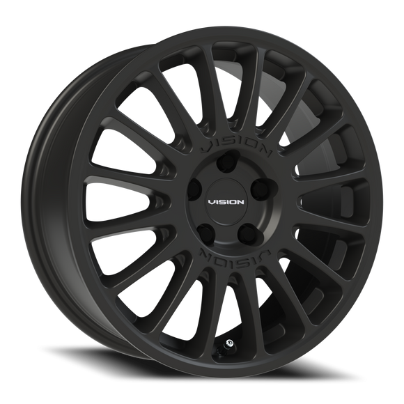 17x7 Vision 477 Monaco Satin Black 5x108 5x4.25 ET38 Wheel Rim