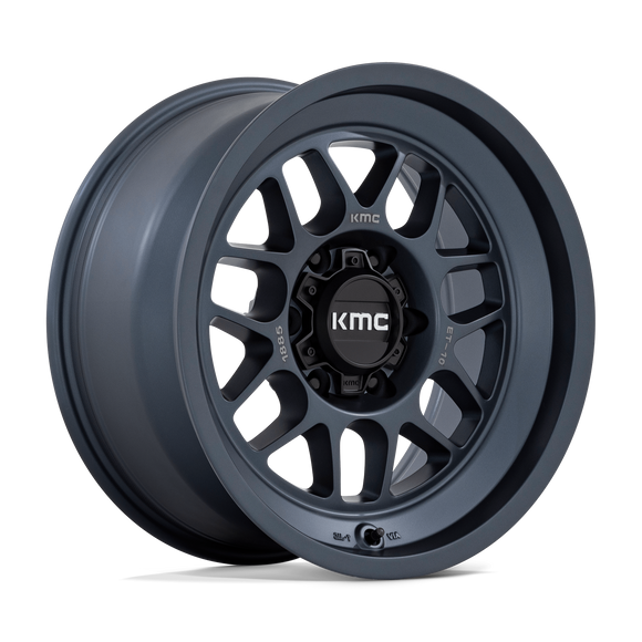 18X8.5 KMC KM725 Terra Metallic Blue 5X127 5X5 ET-10 Wheel Rim