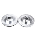 PowerStop Evolution Drilled Slotted Rotors Pair Front For Mercedes-Benz CL500