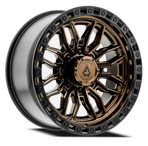 20x9 Arena Wheel Hustle Smoked Bronze Center Satin Black Lip 8x165.1 ET0 CB125.1