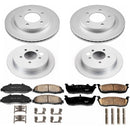PowerStop Genuine Geomet Coated Rotor and Low-Dust Ceramic Brake Pad Kit