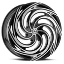 30x9.5 Azara AZA-519 Gloss Black & Machined 6x135/139.7 ET25 wheel/rim-1