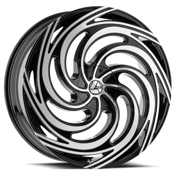 30x9.5 Azara AZA-519 Gloss Black & Machined 6x135/139.7 ET25 wheel/rim