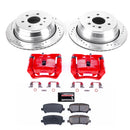 PowerStop Z23 Daily Driver Carbon-Fiber Ceramic Pads Drilled & Slotted Rotor & C