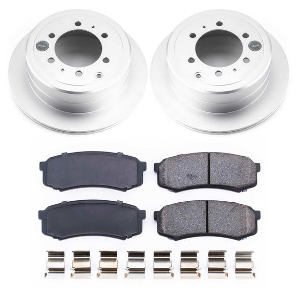 PowerStop Genuine Geomet Coated Rotor and Low-Dust Ceramic Brake Pad Kit
