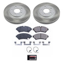 PowerStop Semi-Coated Rotor and Low-Dust Ceramic Brake Pad Kit