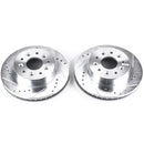 PowerStop Evolution Drilled Slotted Rotors Pair Front For Chevrolet Corvette