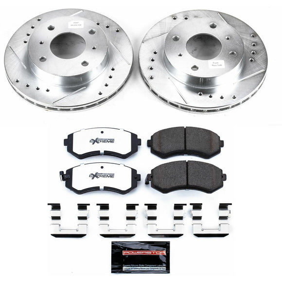 PowerStop Z26 Street Performance Ceramic Brake Pad and Drilled & Slotted Rotor K