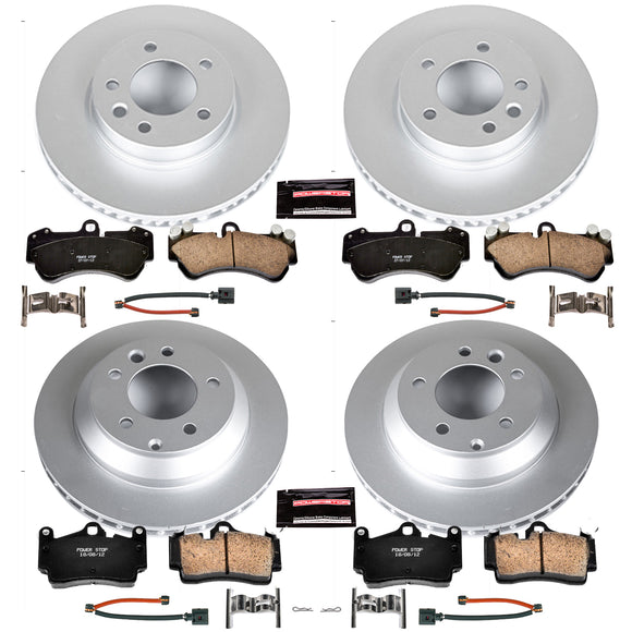 PowerStop Genuine Geomet Coated Rotor and Carbon-Fiber Ceramic Brake Pad Kit