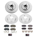 PowerStop Genuine Geomet Coated Rotor and Low-Dust Ceramic Brake Pad Kit