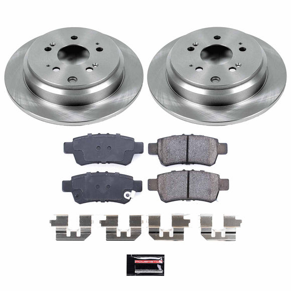 PowerStop OE Stock Replacement Low-Dust Ceramic Brake Pad and Rotor Kit