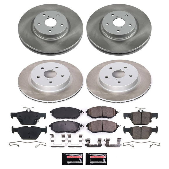 PowerStop Semi-Coated Rotor and Low-Dust Ceramic Brake Pad Kit