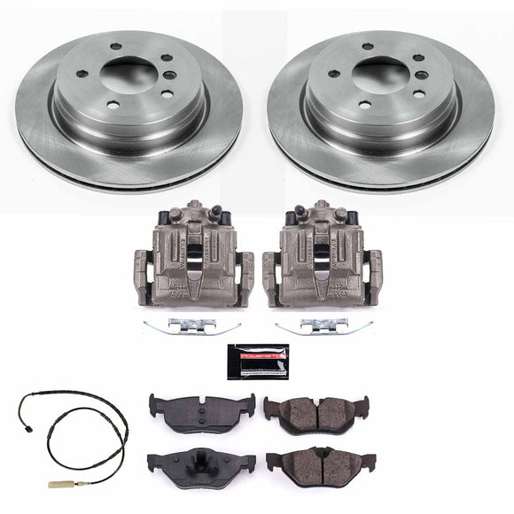 PowerStop OE Stock Replacement Low-Dust Ceramic Brake Pad, Rotor and Caliper Kit