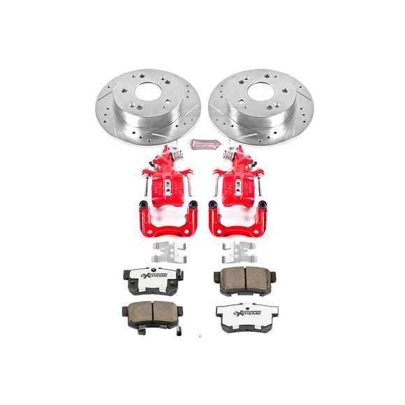 PowerStop Z26 Street Performance Ceramic Brake Pad, Drilled Slotted Rotor, and C
