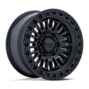 17x8.5 KMC KM554 Aztec Matte Black With Gloss Black Lip 6x120 ET0 CB66.9 Wheel