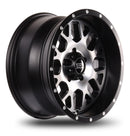17x9 Mudder Trucker MT859 Mutiny Black Machined 5x127 5x5 ET-12 Wheel Rim-3