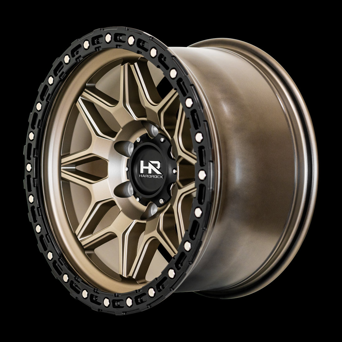 17x9 Hardrock H105 Matte Bronze-Black 6x135 ET-12 wheel/rim