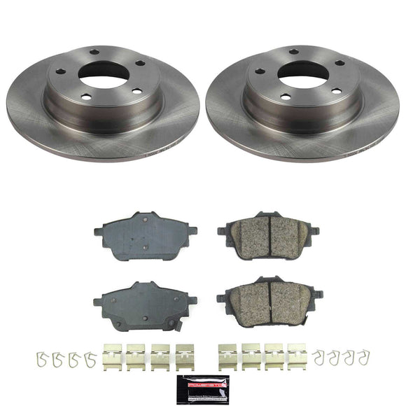 OE Stock Replacement Low-Dust Ceramic Brake Pad and Rotor Kit