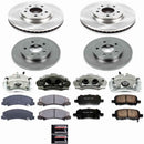 PowerStop OE Stock Replacement Low-Dust Ceramic Brake Pad, Rotor and Caliper Kit