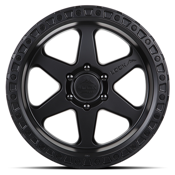 20x10 Lock Off-Road Olympus Matte Black Ring 5x127 5x5 ET-18 Wheel Rim