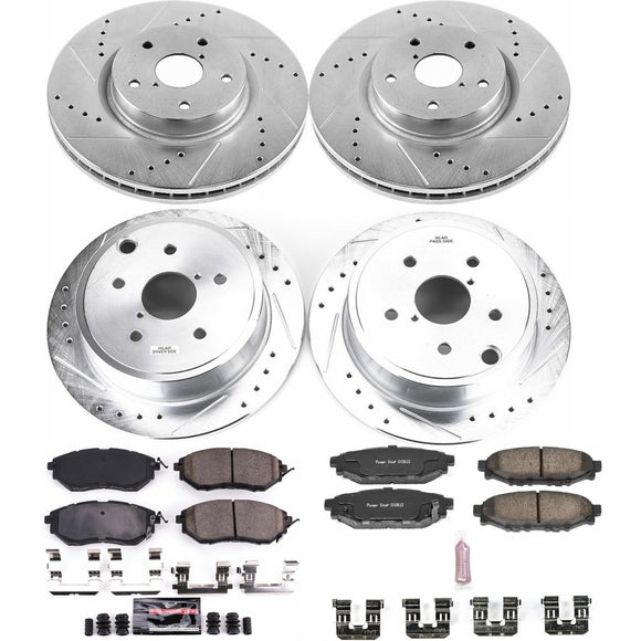 PowerStop Z23 Daily Driver Carbon-Fiber Ceramic Brake Pad and Drilled & Slotted