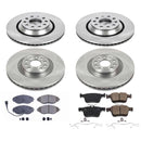 PowerStop OE Stock Replacement Low-Dust Ceramic Brake Pad and Rotor Kit