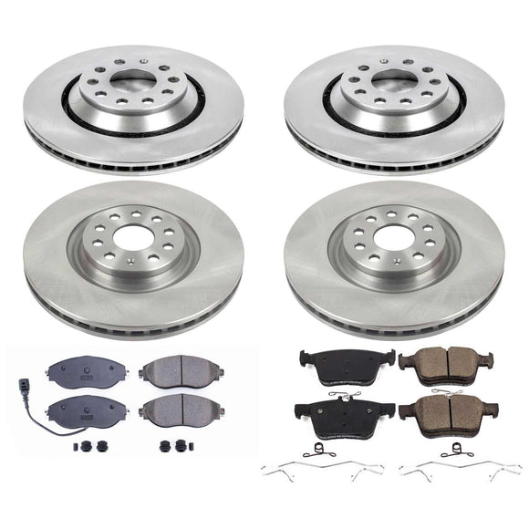 PowerStop OE Stock Replacement Low-Dust Ceramic Brake Pad and Rotor Kit