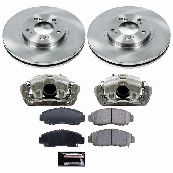 PowerStop OE Stock Replacement Low-Dust Ceramic Brake Pad, Rotor and Caliper Kit