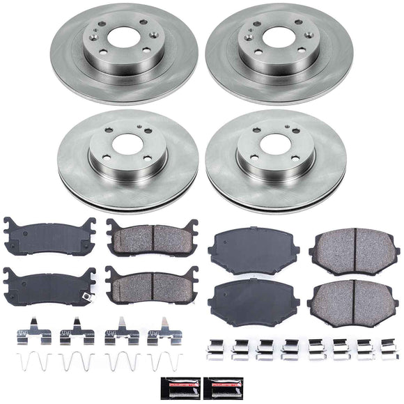 PowerStop OE Stock Replacement Low-Dust Ceramic Brake Pad and Rotor Kit