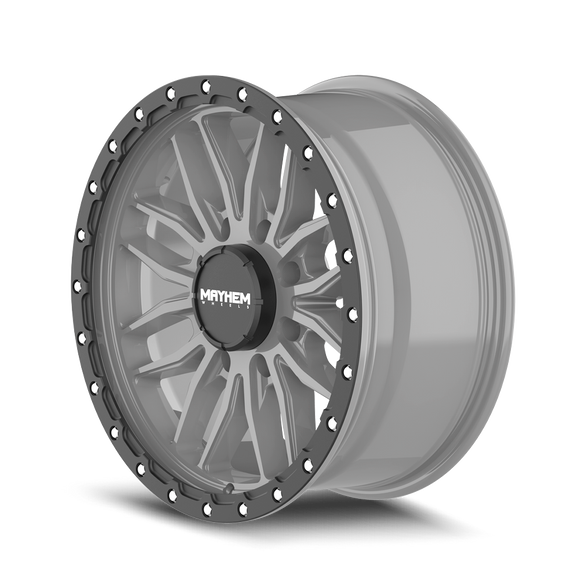 20x9 Mayhem Vector Matte Gunmetal Black Lip 8x165.1 ET18 CB125.2 Wheel Rim