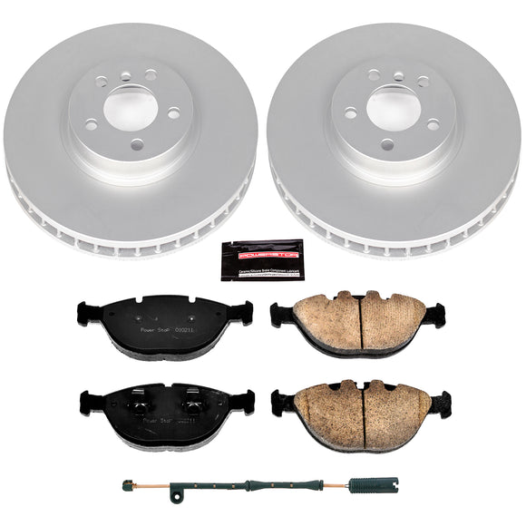PowerStop Genuine Geomet Coated Rotor and Carbon-Fiber Ceramic Brake Pad Kit