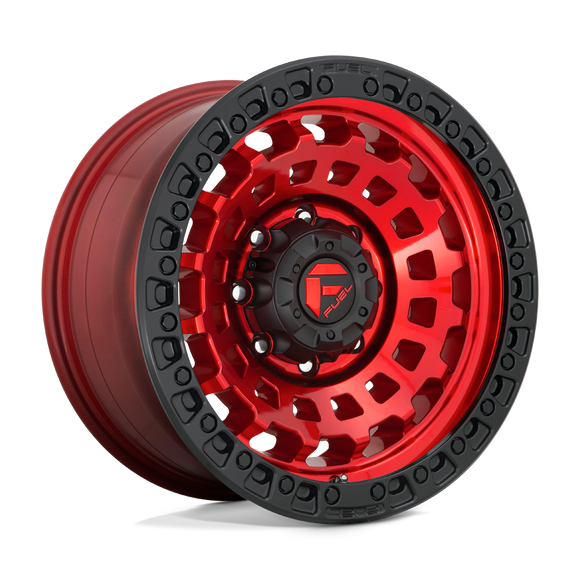 17x9 Fuel Off-Road D632 Zephyr Candy Red Black Bead Ring 5x127 ET1 CB71.5 Wheel
