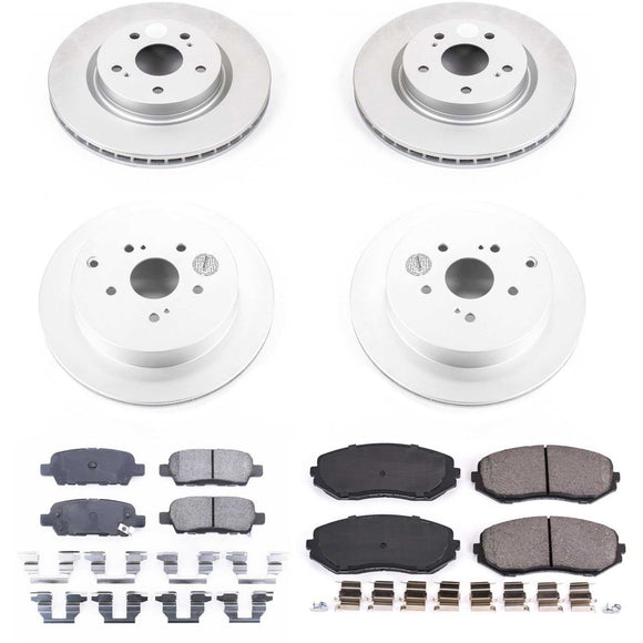 PowerStop Genuine Geomet Coated Rotor and Low-Dust Ceramic Brake Pad Kit