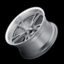 18x8 Ridler 606 Grey W/Machined Lip 5x120.65 ET0 wheel/rim