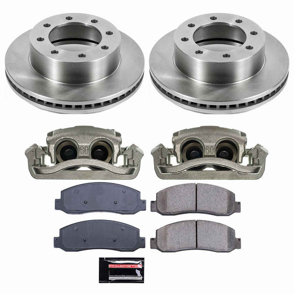 PowerStop OE Stock Replacement Low-Dust Ceramic Brake Pad, Rotor and Caliper Kit