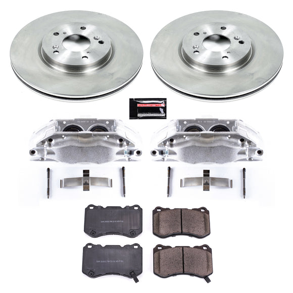 PowerStop OE Stock Replacement Low-Dust Ceramic Brake Pad, Rotor and Caliper Kit