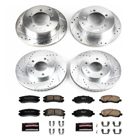 PowerStop Z23 Daily Driver Carbon-Fiber Ceramic Brake Pad and Drilled & Slotted