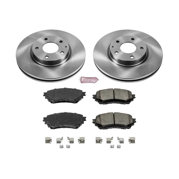 PowerStop OE Stock Replacement Low-Dust Ceramic Brake Pad and Rotor Kit