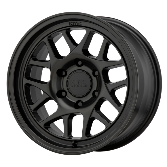 16X8 KMC KM717 Bully OL Satin Black 5X127 ET0 wheel/rim