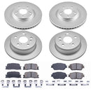 PowerStop Genuine Geomet Coated Rotor and Low-Dust Ceramic Brake Pad Kit