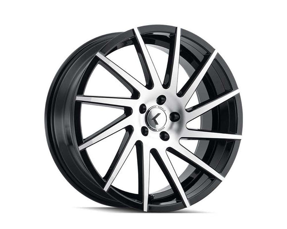 22x8.5 Kraze Spinner Black/Machined 5x112 ET40 wheel/rim