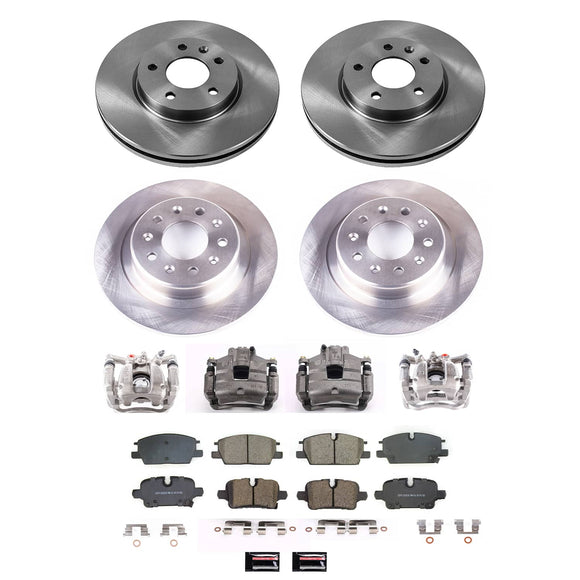 PowerStop OE Stock Replacement Low-Dust Ceramic Brake Pad, Rotor and Caliper Kit