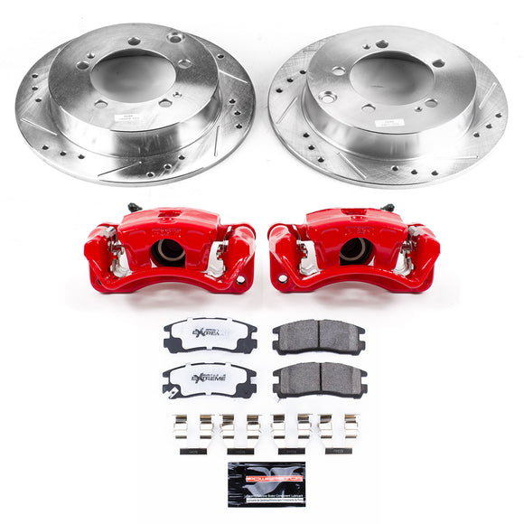 PowerStop Z26 Street Performance Ceramic Brake Pad, Drilled Slotted Rotor, and C