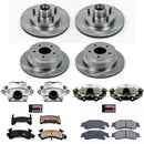 PowerStop OE Stock Replacement Low-Dust Ceramic Brake Pad, Rotor and Caliper Kit