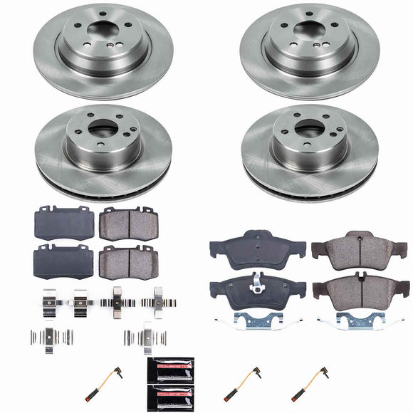 PowerStop OE Stock Replacement Low-Dust Ceramic Brake Pad and Rotor Kit