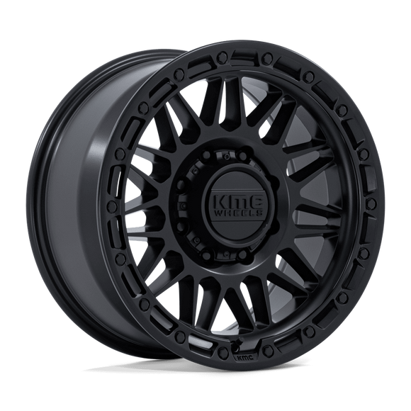 18x9 KMC KM555 Attack Matte Black 8x170 ET0 CB125.1 Wheel Rim