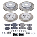 PowerStop Semi-Coated Rotor and Low-Dust Ceramic Brake Pad Kit