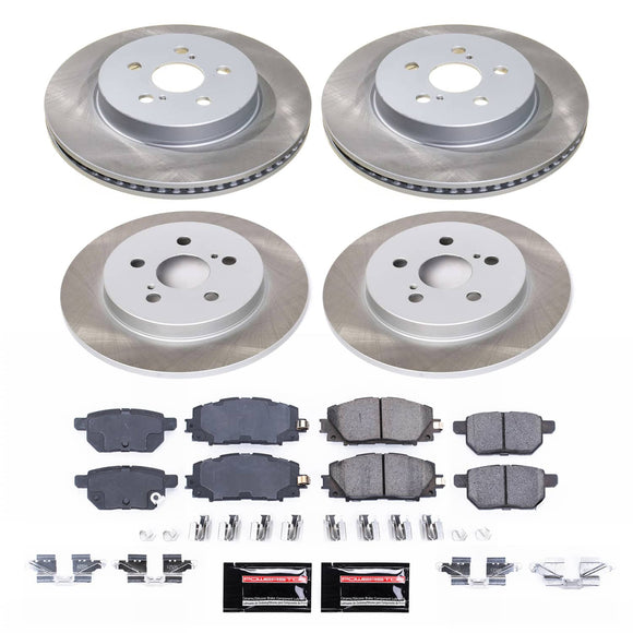PowerStop Semi-Coated Rotor and Low-Dust Ceramic Brake Pad Kit