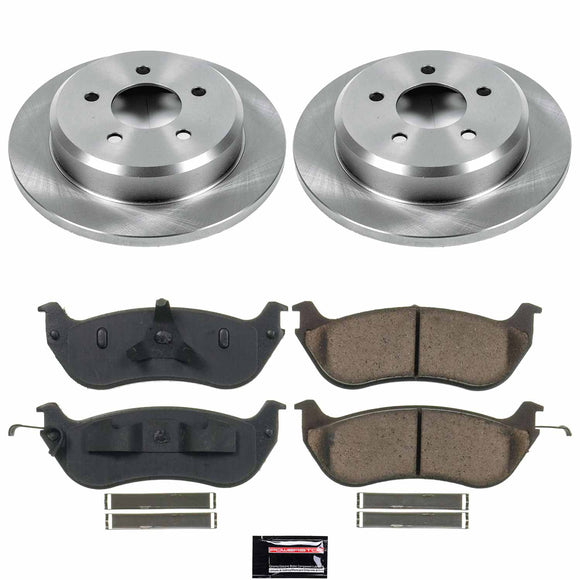 PowerStop OE Stock Replacement Low-Dust Ceramic Brake Pad and Rotor Kit